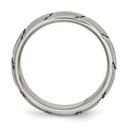 Chisel Titanium Brushed and Polished 8mm Band