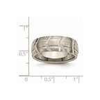 Chisel Titanium Brushed and Polished 8mm Band