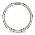 Chisel Titanium Brushed Cross Laser Design 8mm Band
