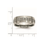 Chisel Titanium Brushed Serenity Prayer Laser Design 8mm Band
