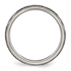 Chisel Titanium Brushed Celtic Cross Laser Design 8mm Band