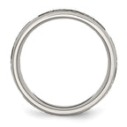 Chisel Titanium Brushed Claddagh Laser Design 8mm Band