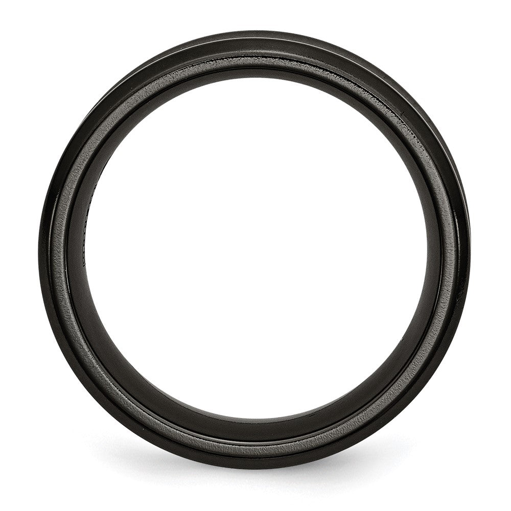 Chisel Titanium Black Ti Polished Concave 9mm Band