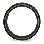 Chisel Titanium Black Ti Polished Concave 9mm Band