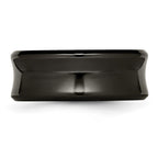 Chisel Titanium Black Ti Polished Concave 9mm Band