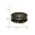 Chisel Titanium Black Ti Polished Concave 9mm Band