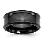 Chisel Titanium Black Ti Polished Concave 9mm Band