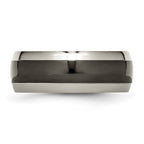 Chisel Titanium Grey and Black Ti Polished 8mm Band