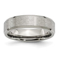 Chisel Titanium Brushed Center 6mm Beveled Edge Band