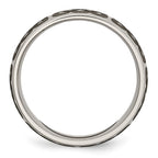 Chisel Titanium Polished Celtic Laser Design 8mm Band