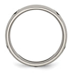 Chisel Titanium Polished Masonic Laser Design 8mm Band