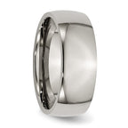 Chisel Titanium Polished 8mm Half Round Band