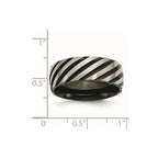 Titanium Brushed & Polished Black IP-plated 8mm Grooved Band