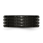 Chisel Titanium Brushed Black IP-plated 8mm Grooved Band
