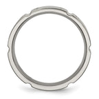 Titanium Brushed and Polished 6mm Grooved Band
