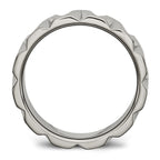 Titanium Satin and Polished 8mm Notched Band