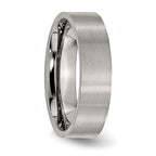 Chisel Titanium Brushed 6mm Flat Band