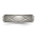 Titanium X-Design 6mm Satin Band