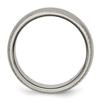 Chisel Titanium Polished and Textured 8mm Band