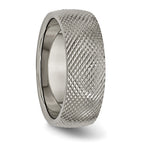 Chisel Titanium Polished and Textured 8mm Band
