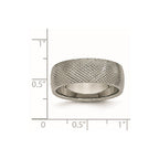 Chisel Titanium Polished and Textured 8mm Band