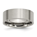 Chisel Titanium Brushed 8mm Flat Band
