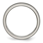 Titanium Enameled Grooved 6mm Satin Band