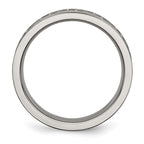 Titanium Greek Key 6mm Satin & Polished Band