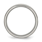 Chisel Titanium Polished 6mm Ridged Edge Band