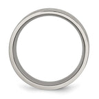 Chisel Titanium Brushed Yellow IP-plated 8mm Grooved Band