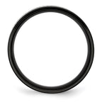 Titanium Black IP-plated Greek Key Laser Etched 8mm Brushed/Polished Band