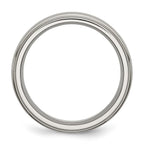 Chisel Titanium Brushed Center 7mm Ridged Edge Band