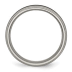 Chisel Titanium Polished with Black Carbon Fiber Inlay 6mm Band