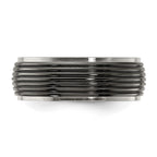 Titanium Black Ti Grooved Two-tone 8mm Band