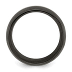 Titanium Black Ti with Sterling Silver Inlay 9mm Polished Band