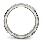 Chisel Titanium Polished 6mm Grooved Edge Band