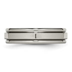 Chisel Titanium Polished 6mm Grooved Edge Band