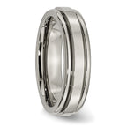 Chisel Titanium Polished 6mm Grooved Edge Band