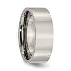 Chisel Titanium Polished 8mm Flat Band