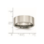 Chisel Titanium Polished 8mm Flat Band