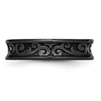 Titanium Black Ti Concave 6mm Polished Band