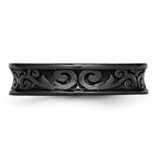 Titanium Black Ti Concave 6mm Polished Band