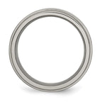 Chisel Titanium Polished 8mm Grooved Edge Band