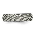 Titanium Grey Safari Etched and Domed 7.0mm Band