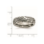 Titanium Grey Safari Etched and Domed 7.0mm Band