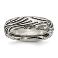 Titanium Grey Safari Etched and Domed 7.0mm Band