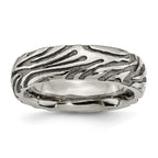 Titanium Grey Safari Etched and Domed 7.0mm Band