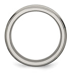 Chisel Titanium Satin and Polished 6mm Grooved Edge Band