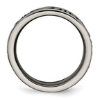 Titanium Grey Domed Lattice 8.0mm Band