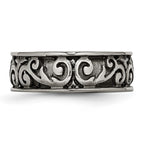 Titanium Grey Domed Lattice 8.0mm Band